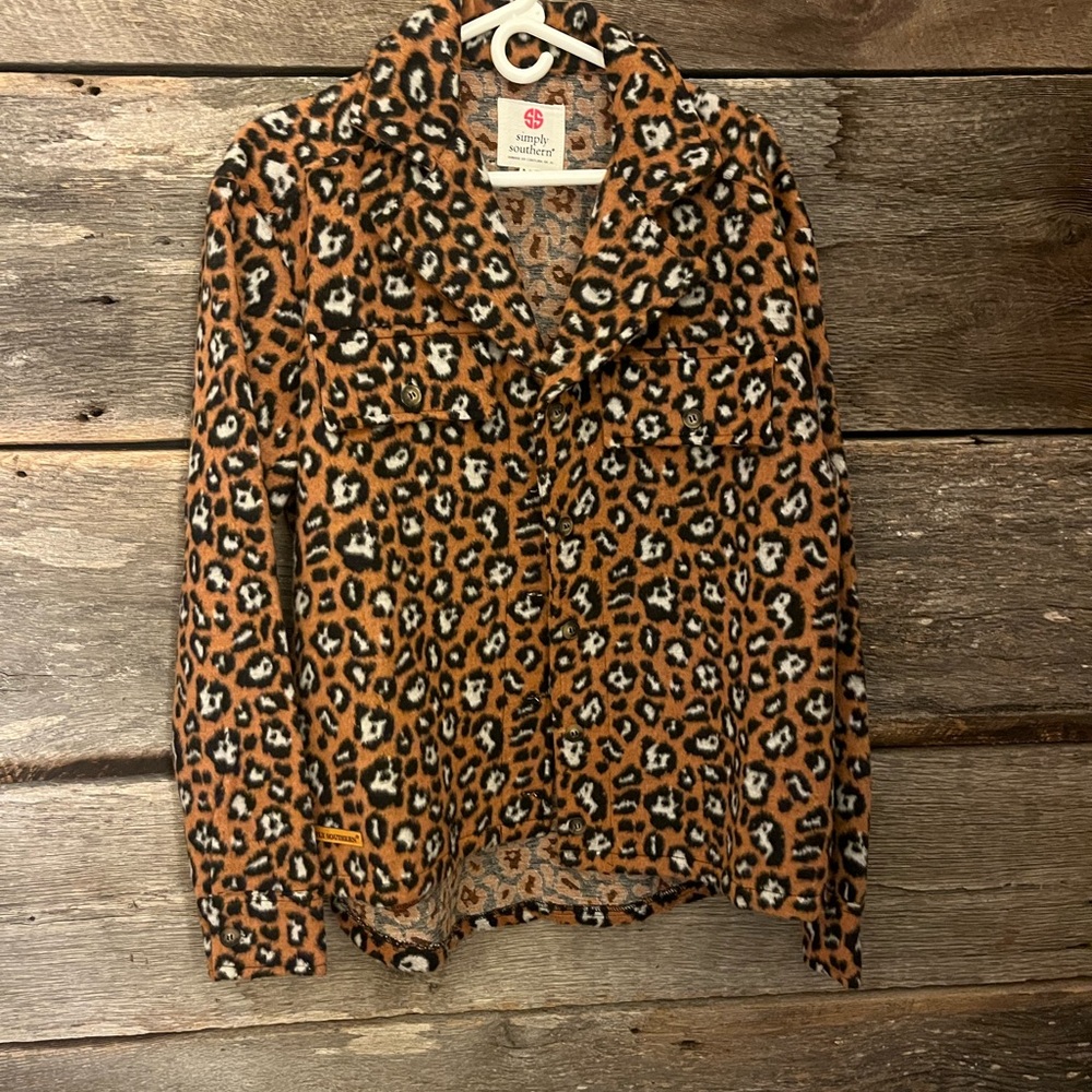 Leopard Print Fleece Jacket